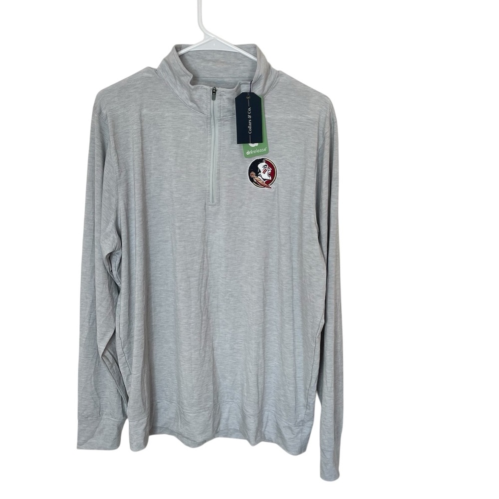 NWT‎ Collars & Co Gray Florida State DriRelease® Performance Pullover Large